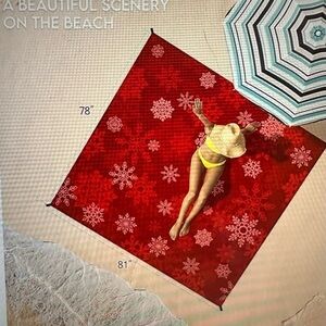 Oversized Outdoor Ruglike Blanket/Picnic Mat ALL NEW Fits 1-5